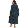 thumbnail image 6 of Plus Size Ladies Long Sleeve Nightdress - Plus Size Womens Nightgown Long Sleeve Loungewear Casual Sleepwear Lightweight Comfy Soft Sleepdress XL-5XL, 6 of 7