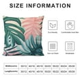 thumbnail image 5 of JEUXUS  Throw Pillow Cover Vintage Palm Banana Leaves Square Decorative Throw Pillow Cushion Case for Home Couch Living Room Bed Sofa Car Pillowcase, 5 of 5