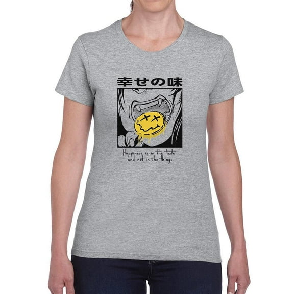 Taste Of Happiness Manga Style Shaped T-Shirt Women -Image by Shutterstock, Female x-Large