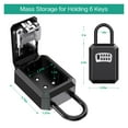 thumbnail image 3 of Key Safe Box Outdoor, 4-Digit Combination Waterproof Security Key Storage Lock Box Large Capacity Outdoor Key Safe Box ,Built to Last, 3 of 7