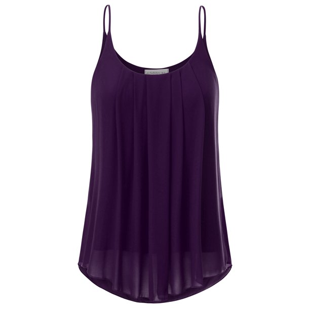 Doublju Doublju Women's Plus Size Spaghetti Straps Flowy Camisoles