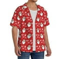 thumbnail image 2 of Fotbe Merry Christmas Santa Claus A Camisa Estampada de Manga Corta para Hombre, Casual de Verano, Estilo Playero, Sin Arrugas-3X-Large, 2 of 5