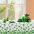 thumbnail image 1 of St Patricks Day Table Flag Decorations Irish Shamrock Table Runner for St Patricks Day Party Decor Indoor Outdoor Use 17 x 70 Inches Green White Polyester, 1 of 9