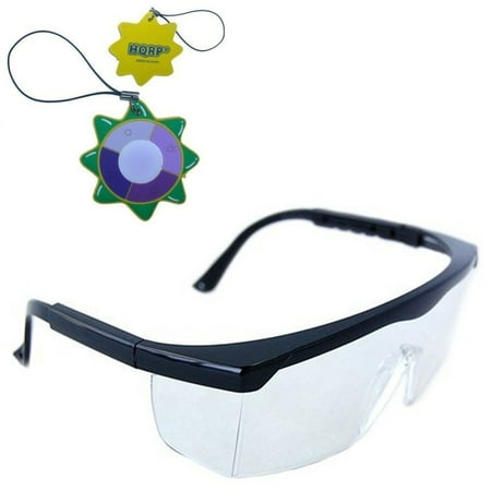 Harley Davidson Safety Goggles HQRP Clear Tint UV Protective Safety Glasses / Goggles for Lab Chemistry courses Science class in School High School College Laboratory + HQRP UV Meter ()