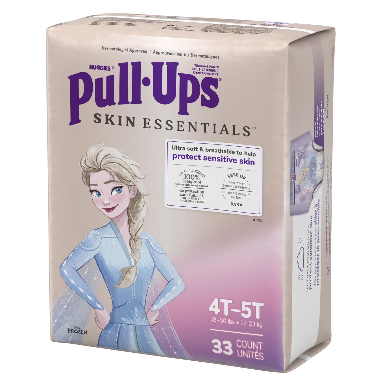 Pull-Ups Girls' Skin Essentials Training Pants, 2T-5T (16-50 lbs), 99-112 Ct (Select for More)