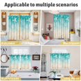 thumbnail image 5 of Teal Beige Ombre Coastal Kitchen Curtains Window Panels, Nautical Beach Starfish Coral Summer Insulated Window Treatment Curtain, Grommet Curtains for Bedroom/Living Room/Bathroom, 2 Piece 52"Wx84"L, 5 of 8