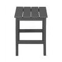 WestinTrends Malibu 5-Piece set classic Adirondack chairs with ottoman and a small coffee table (2 seater), Gray