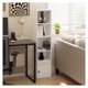 thumbnail image 4 of HOWEN Book Shelf, 5-Tier Modern Bookshelf, Bookcase with 1 Door Storage Cabinet, 9.3 x 12 x 52, for Living Room, Bedroom, Home Office, White, 4 of 5