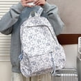 thumbnail image 6 of Floral School Backpack, Aesthetic Bag with Multi-pocket, Durable School Bookbag for College Travel, Style 1, 6 of 10