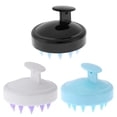 thumbnail image 3 of 4 cepillos para lavar el cabello, peine masajeador corporal de cabeza de silicona para herramientas para mascotas (negro) Tmvgtek cuidado belleza, 3 of 5
