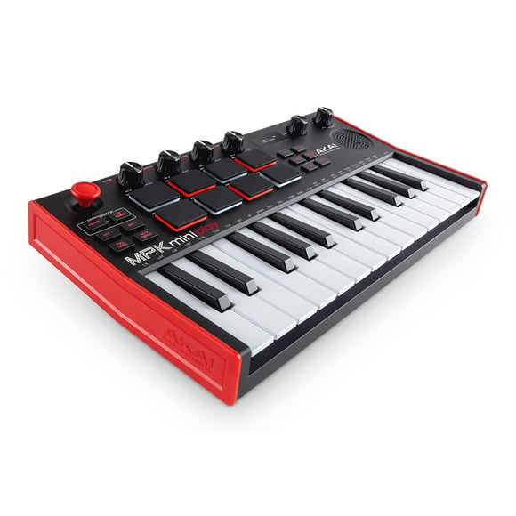 AKAI Professional MPK Mini Play MK3 - Controlador de teclado MIDI con altavoz y sonidos integrados, además de teclado dinámico, pads MPC y paquete de software