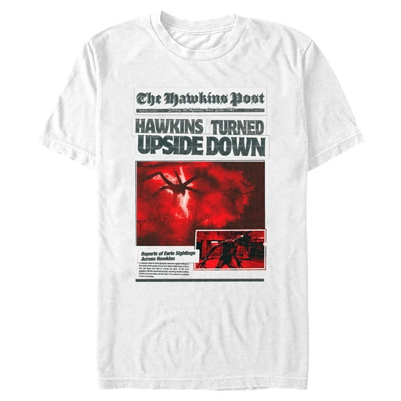 Netflix Men's Stranger Things Hawkins Turned Upside Down T Shirt
