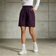 thumbnail image 5 of WULMLEO Womens Hiking Zip Off Pants Waterproof Convertible Drawstring Shorts Lightweight for Camping Bottoms Quick Dry Dark Purple S, 5 of 7