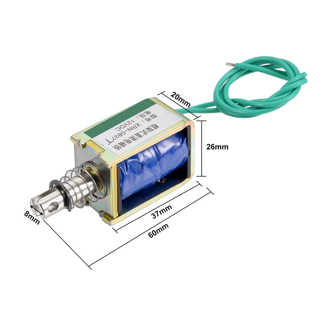 Unique Bargains DC 12V 15N 10mm Stroke Push Pull Type Open Frame Solenoid Electromagnet
