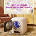 thumbnail image 4 of Holaki 850W, 1.5 cu. ft. Portable Compact Electric Laundry Dryer, Cloth Dryer, Stainless Steel Tub, UV Sterilizaiton,Digital Touch Panel, for Home/Apartment/Dorms, 4 of 8
