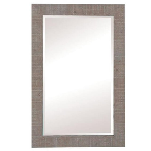 Yosemite MINT006 Home Decor Framed Mirror, Medium - Brown Texture