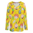 thumbnail image 4 of Rugrats Womens T Shirts V Neck Long Sleeve Tops Causal Loose Summer T-Shirts 3XL, 4 of 7