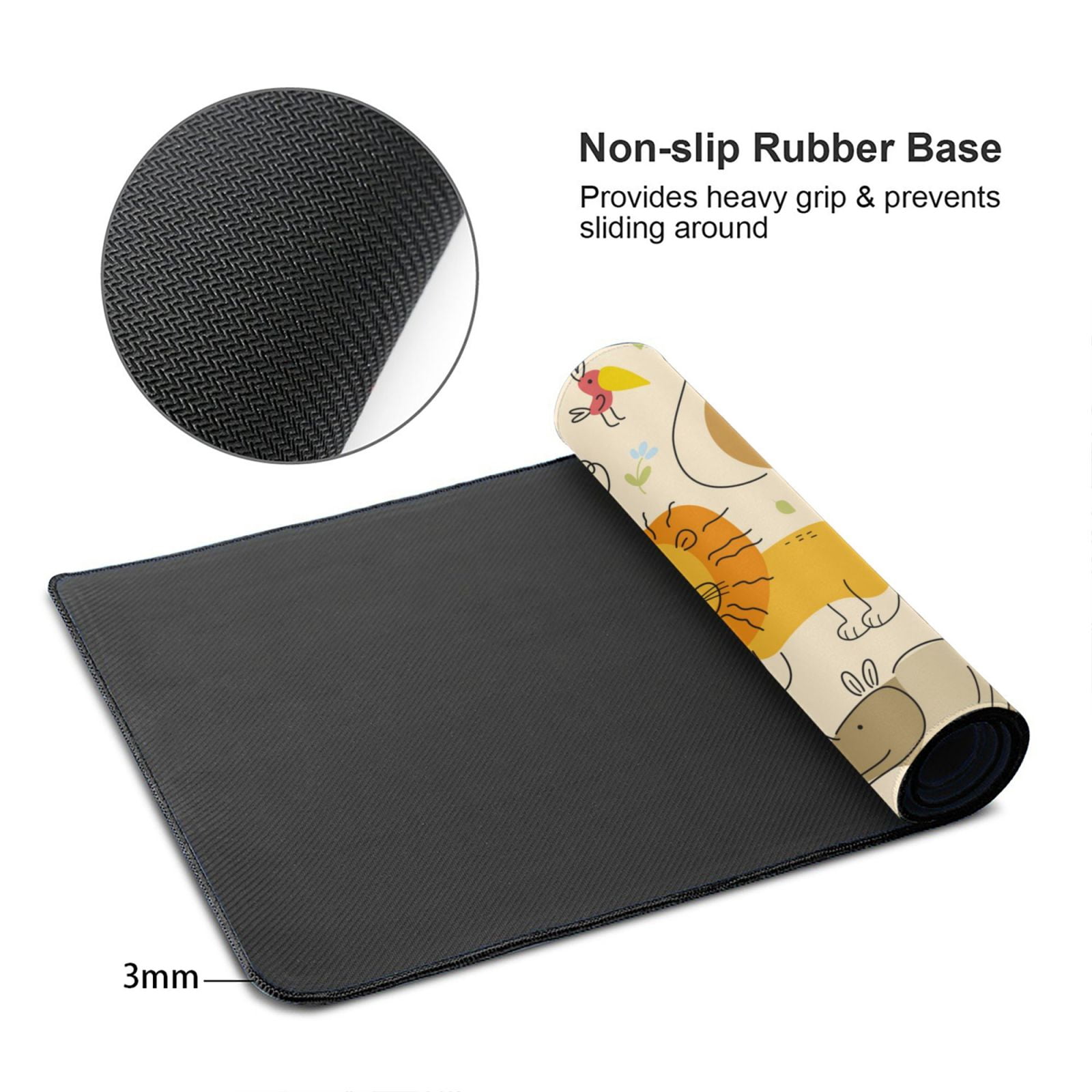 Kdxio Animals Print Large Gaming Mouse Pad,Non-Slip Base,Water Resist Keyboard Pad for Gamer,Office & Home,29.5 x 15.8 in