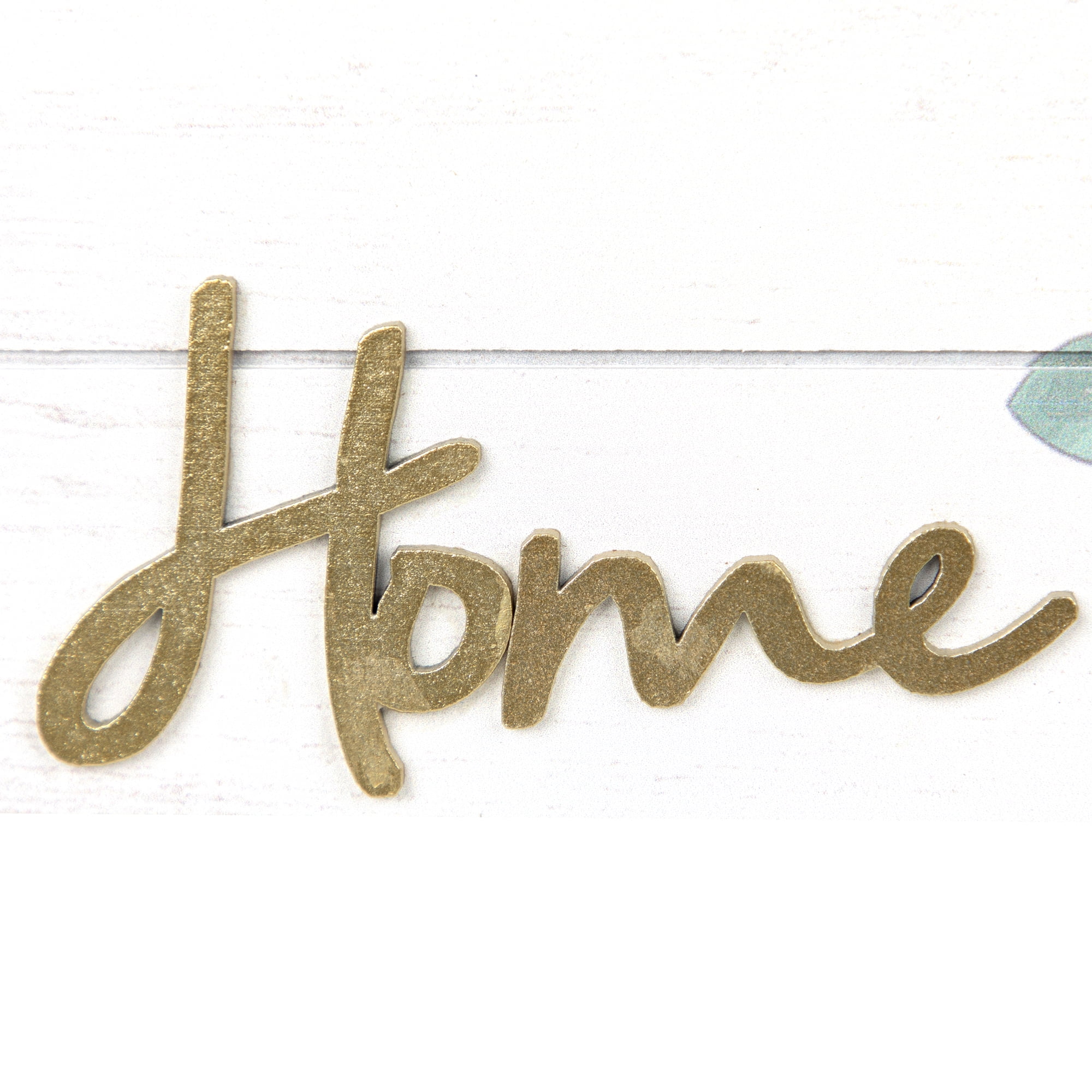 Northlight 'Home' Picture Frame with Metal Clip - for 5" x 7" Photo - 8.5" - White and Gold