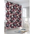 thumbnail image 3 of Fsddascl Halloween Shower Curtain Set - Small 36" x 72" Washable Bathtub Curtain with 12 Hooks, Ghost Pumpkin Love Bow Rose Pink Black Waterproof Fabric Stall Shower Curtains for Bathroom/Bathtub, 3 of 6