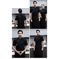 thumbnail image 4 of Chef Jacket Short Sleeve Cooking Clothes Simple Chef Food Service Coat for Restaurant Black XL, 4 of 8