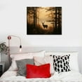 thumbnail image 4 of COMIO Yellow Animal Deer Pictures Ready to Hang Wall Art Wildlife Canvas Print Painting Home Living Room Decor Fashion Framed Artwork, 4 of 4