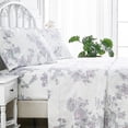 thumbnail image 2 of Melange Home Bedford Lane Jardin De Rose Percale Cotton Sheet Set Purple - Standard Pillowcase, 2 of 5