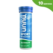 Nuun Sport Electrolyte Tablets for Proactive Hydration, Watermelon, 10 Count Tube