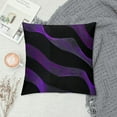 thumbnail image 2 of PHYHOO Striped Throw Pillow Cover, Purple Black Geometric Pillow Cover for Bed Sofa, Stripes Cushion Cover, Modern Abstract Curve Stripe Decorative Pillow Cover, 2 of 5