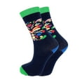 thumbnail image 3 of 3-Pack Playful Crew Socks for Men & Women – Bold Patterns, Cotton Blend, Comfortable & Breathable Dress Socks for Casual or Stylish Wear, 3 of 8