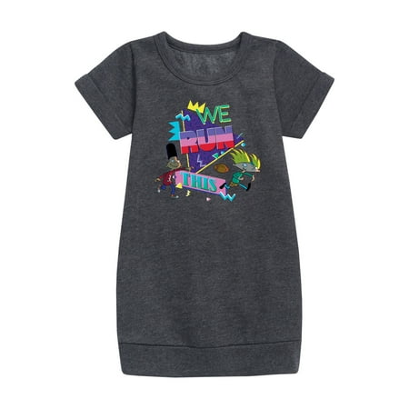 

Hey Arnold! - Retro Arnold and Gerald - Toddler And Youth Girls Fleece Dress