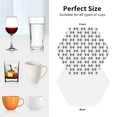thumbnail image 6 of Naloa Signal Icon Leather Coasters for Drinks, Durable Drink Coasters 4 Set for Tabletop Protection, Luxurious Home Décor and Housewarming Gift ( {designName})Hexagon, 6 of 6
