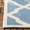 thumbnail image 3 of SAFAVIEH Beach House Talbot Geometric Indoor/Outdoor Runner Rug, Blue/Creme, 2'2" x 8', 3 of 6