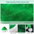 thumbnail image 5 of Gorro de Navidad SHUYMXG de terciopelo verde para adultos gorros de Papá Noel decoración navideña, 5 of 5