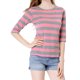 thumbnail image 1 of Disfraz de Día de San Patricio para mujer Allegra K Camiseta ajustada Rosa M, 1 of 7
