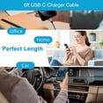 thumbnail image 6 of Pixel 9a Carplay USB C Cable Fast Charging for Google Pixel 9Pro XL Fold/9/8A/7,6FT USB A to USB Type C Cable Android Phone Fast Car Charger Cord for Samsung Galaxy S25 Edge/S24/S23 Z Flip 7 Z Fold 7, 6 of 7