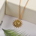 thumbnail image 3 of Collares colgantes con forma de luna y sol bohemios, collar de monedas en capas minimalista dorado para mujeres, hombres, joyas, regalo de amistad, 3 of 5