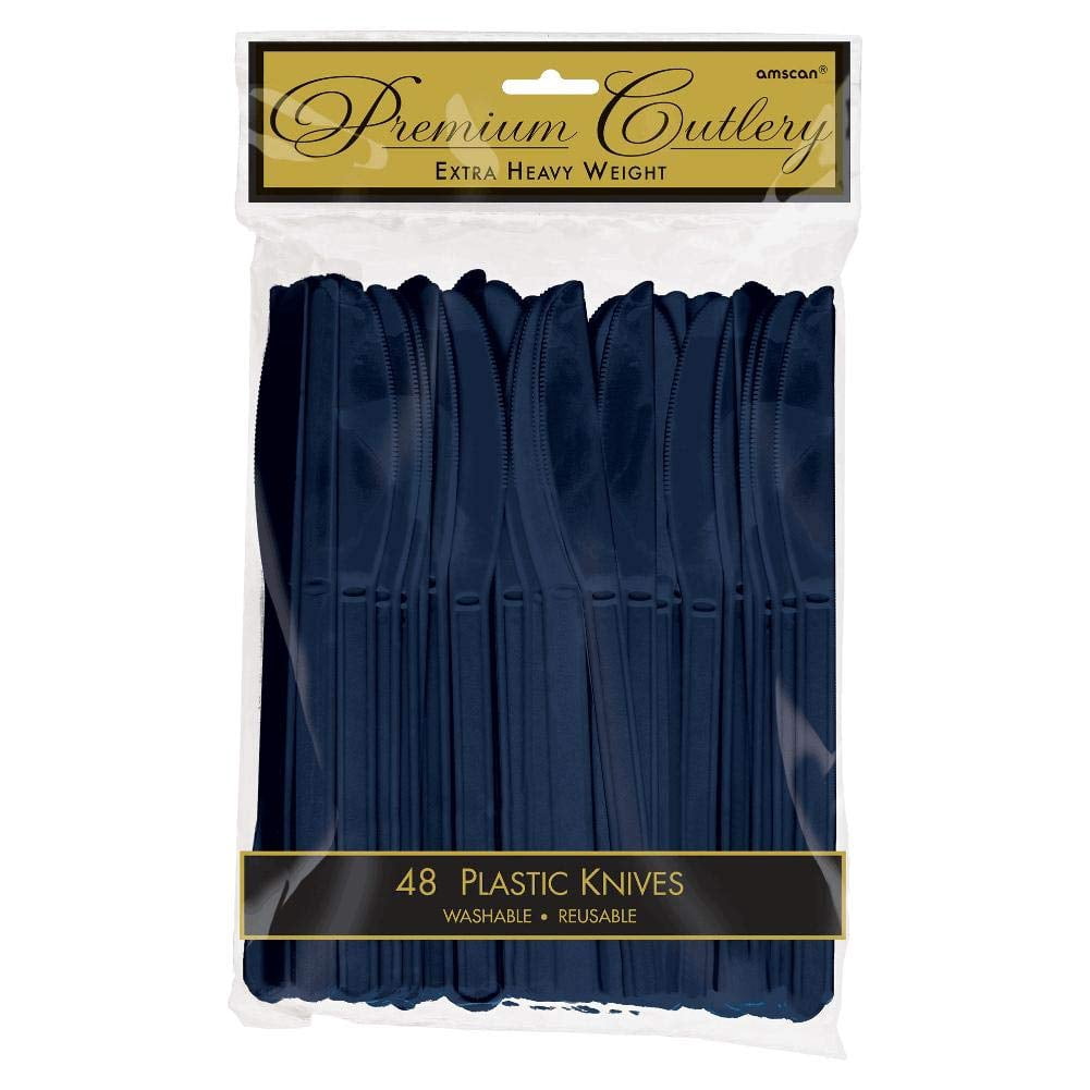 Amscan Premium Plastic Knives, Light Yellow - Disposable Cutlery For Parties & Events