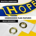 thumbnail image 2 of G128 - 6 Feet Tangle Free Spinning Flagpole (Black) Rhode Island Flag Brass Grommets Embroidered 3x5 ft (Flag Included) Aluminum Flag Pole, 2 of 7
