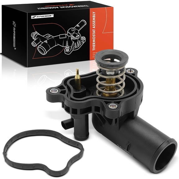 A-Premium Engine Coolant Thermostat Housing Assembly W/Thermostat & Sensor Compatible with Dodge,Jeep, Ram - Durango 16-22, Gladiator 20-22, Grand Cherokee 16-21, Wrangler 18-22, 1500 19-22 - V6 3.6L