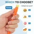 thumbnail image 4 of 4PCS Funny Rollerball Pens, 0.5mm Interesting Writing Pen Black Gel Ink Pens Cute Answers Questions Choose ABCD Rotation Decompression for Gift Friends, Orange, 4 of 7
