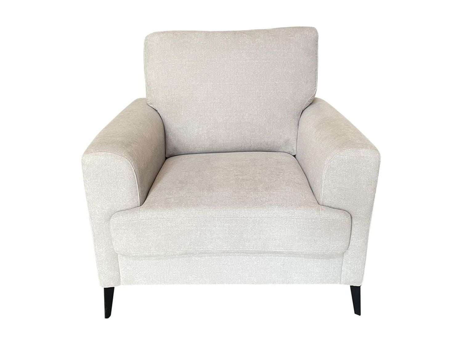 Ensemble de canapés 3 pièces en tissu velours flocon de neige Rhea de K-Living de couleur beige (canapé, causeuse et une chaise)