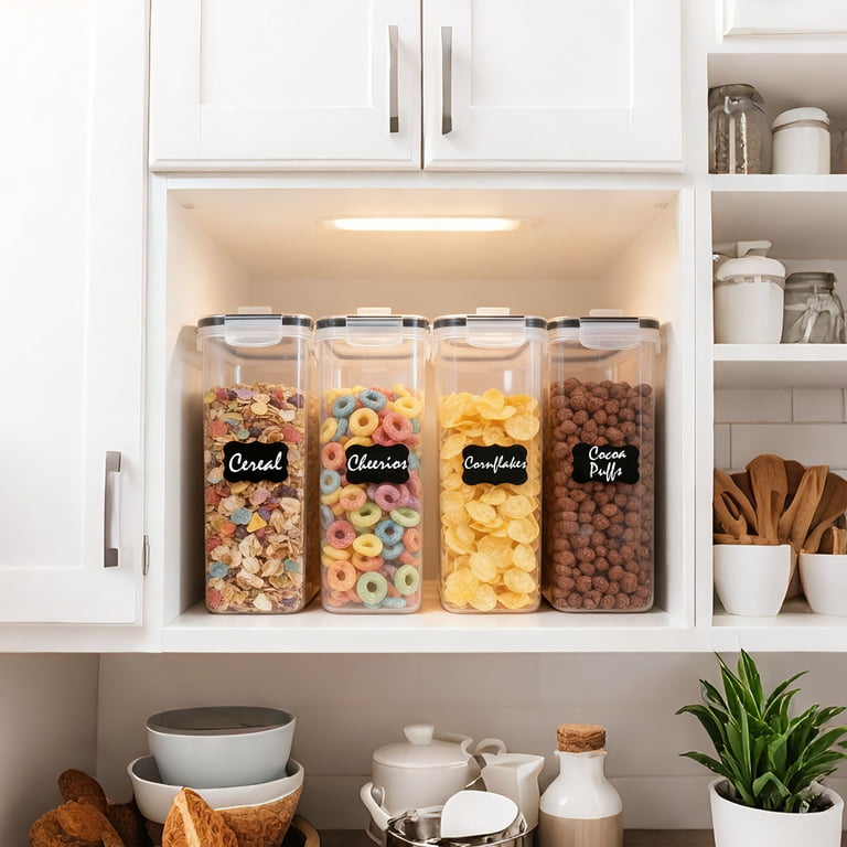 Airtight Cereal Containers Set of 4 with Labels and Marker photo 4