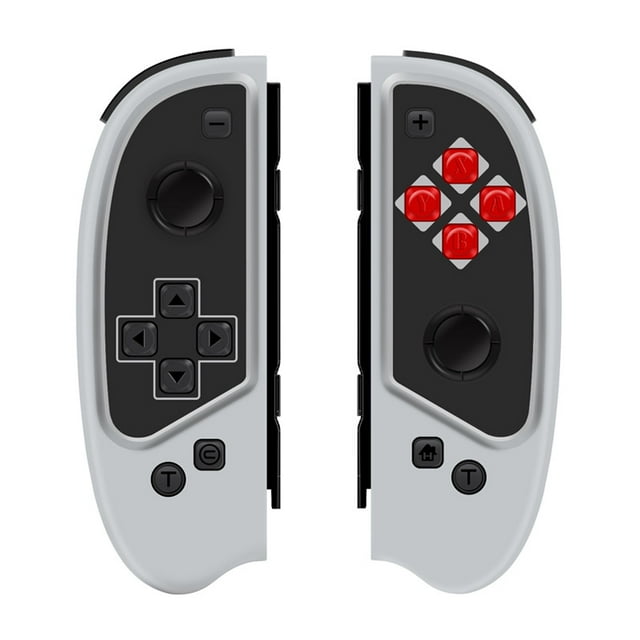 Manette Compatible avec Nintendo Switch, Manettes pour Switch Sans Fil de Remplacement avec Fonction de Réveil Intégrée pour Switch (G/D) (Gris)