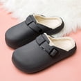 thumbnail image 4 of FREISTERN Unisex Lined Clogs Thick Sole Slides Slippers Non-Slip Pillow Slippers, 4 of 7