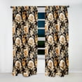 thumbnail image 3 of Designart "Harmonious Beige Rose Elegance" Floral Blackout Curtain Single Panel, 3 of 4