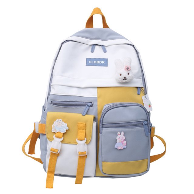 Mochila de nailon para mujer, mochila bonita a la moda con varios bolsillos y cremallera (azul) Ehuebsd Para Estrenar