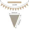 thumbnail image 2 of 11m Linen Bunting, 48 Pcs Rustic Pennant Garland, Hessian Bunting For Wedding Decoration, 2 of 5