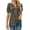 Floral, variant on ZHENWEI Womens V Neck Puff Short Sleeve Pleated T Shirts Fashion Summer Tops Casual Tunic Blouse