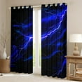 thumbnail image 2 of Feelyou Neon Blue Lightning Black Out Curtains for Kid, Nature Scenery Curtains Pack of 2 (42x63 Each), Tornado Storm Bedroom Curtains, Blackout Curtains Room Decor, 2 of 6